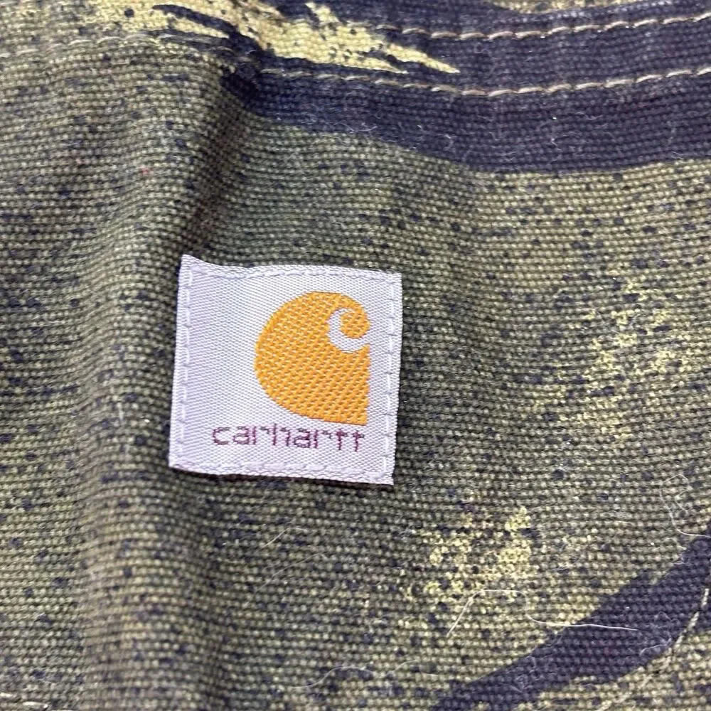 Carhartt Toddler 2T Camo Bib Shortalls Overalls Cotton Green Black Shorts Cotton